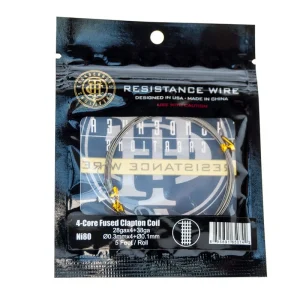 4-Core Fused Clapton Coil Ni80 28GA - Thunderhead Creations