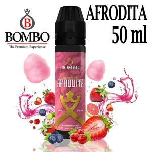 Afrodita 50ml (Fresa, algodón azucar, grosella) Bombo Eliquids + Nicokit de Regalo
