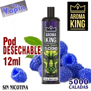 Aroma King BLUE SOUR RAZZ 5000 Puffs Pod desechable DARK KNIGHT ZERO