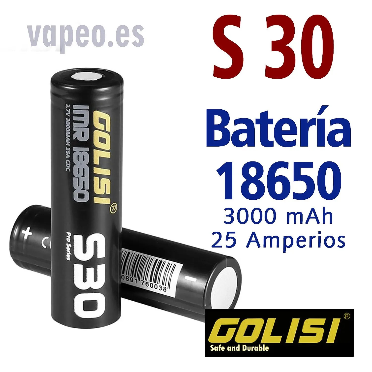 BATERÍA GOLISI S30 18650 - Image 2