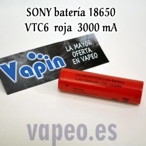 BATERÍA SONY VTC6 18650 ROJA