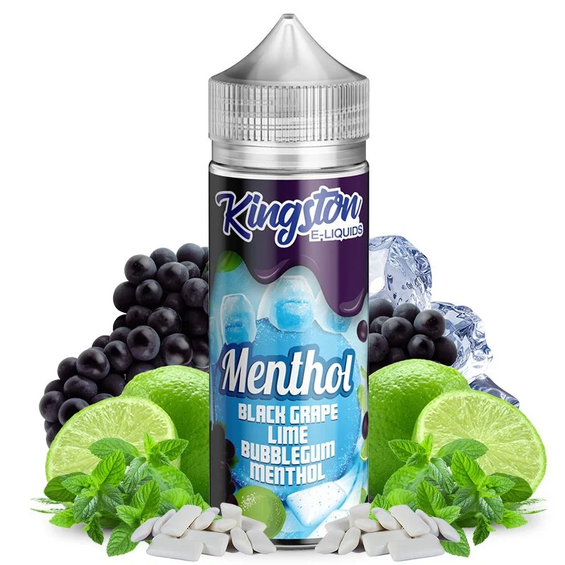 Black Grape, Lime Bubblegum Menthol 100ml - Kingston E-liquids