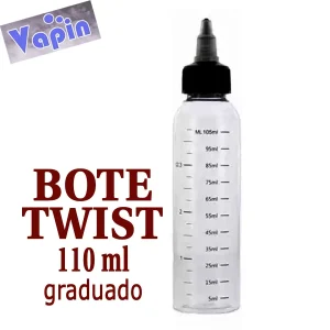 Bote vacío Twist 110ml Graduado tapón Negro