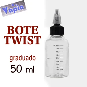 Bote vacío Twist 50ml Graduado tapón Negro