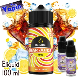 Cola lemon Ice 100ml Bar Juice Bombo Eliquid+ 2 nicokits