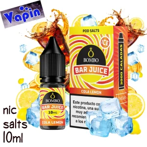 Cola lemon Ice 5mg SALES Bar Juice by Bombo 10ml Nic salts eliquid