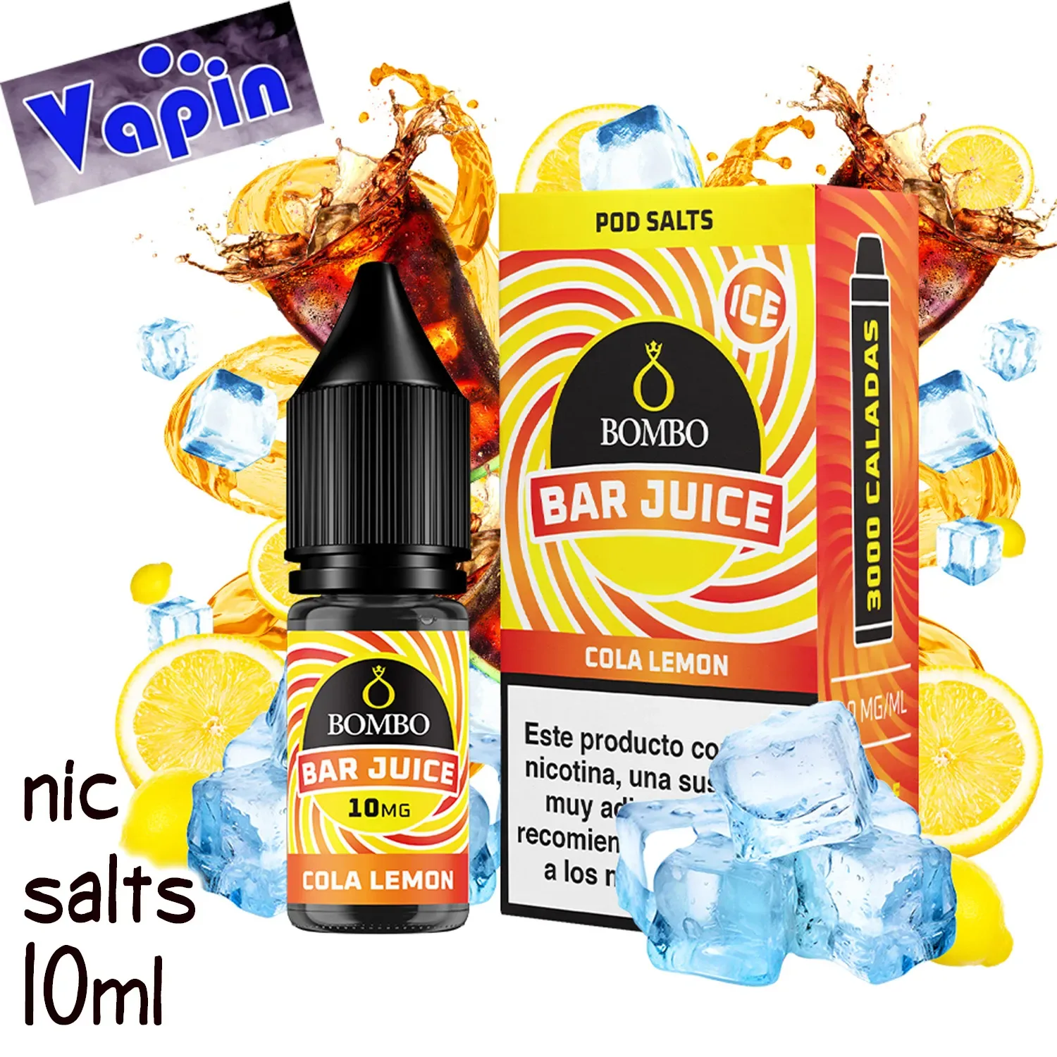 Cola lemon Ice 5mg SALES Bar Juice by Bombo 10ml Nic salts eliquid