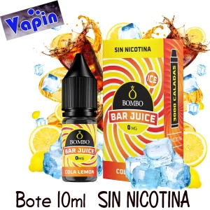 Cola lemon Ice SIN NICOTINA Bar Juice by Bombo 10ml eliquid