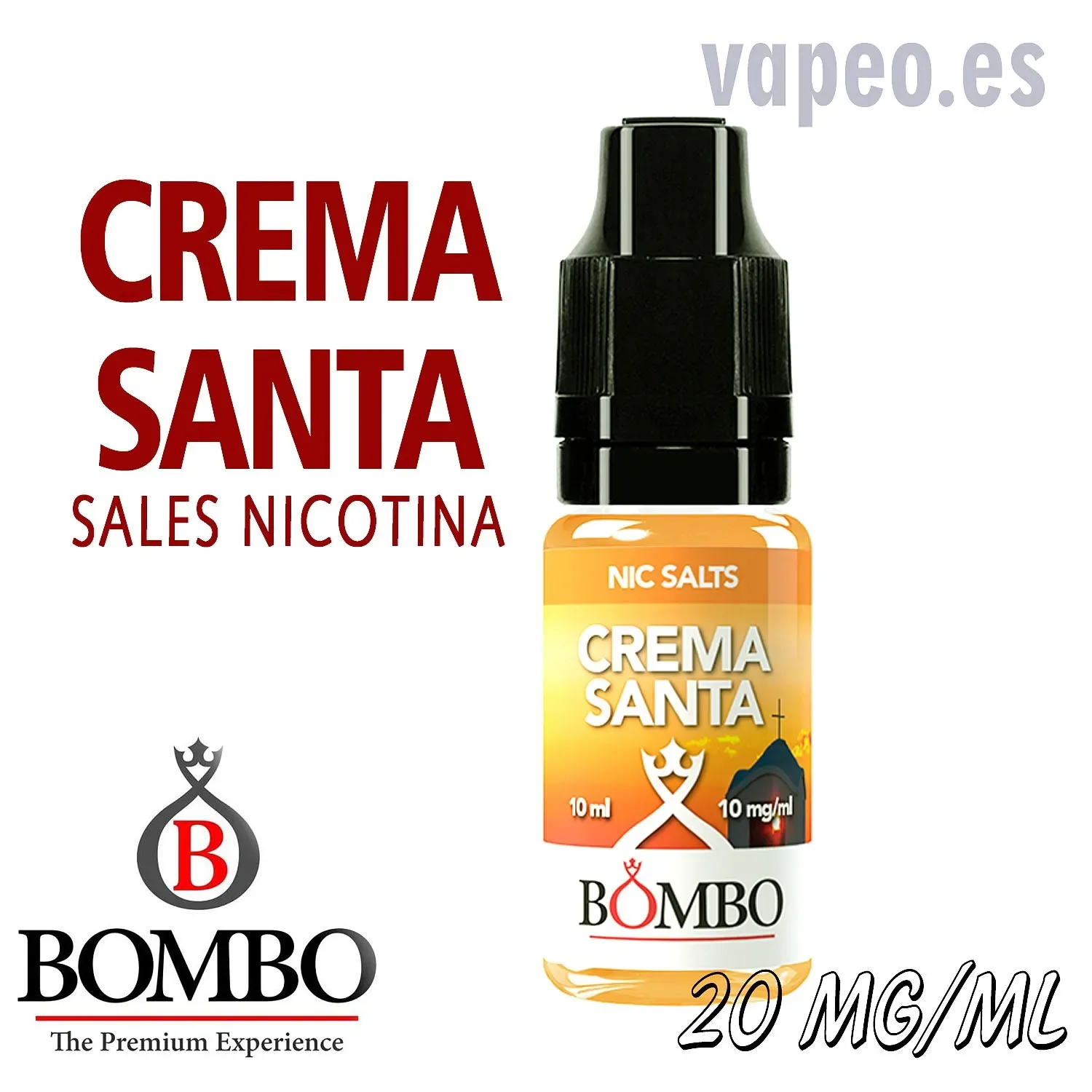 Crema Santa Nic salt 20mg Bote de 10ml de Bombo Eliquid