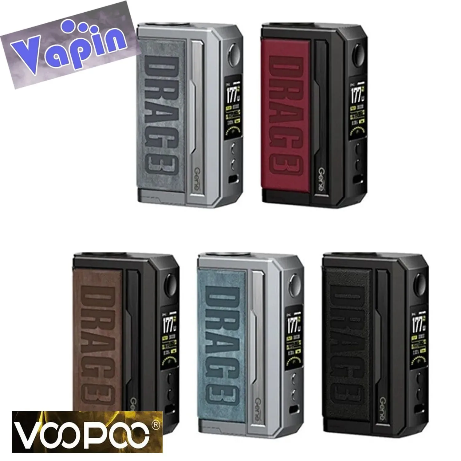 Drag 3 Mod. Hasta 177w de Voopoo. Color Silver Dream Blue - Image 2