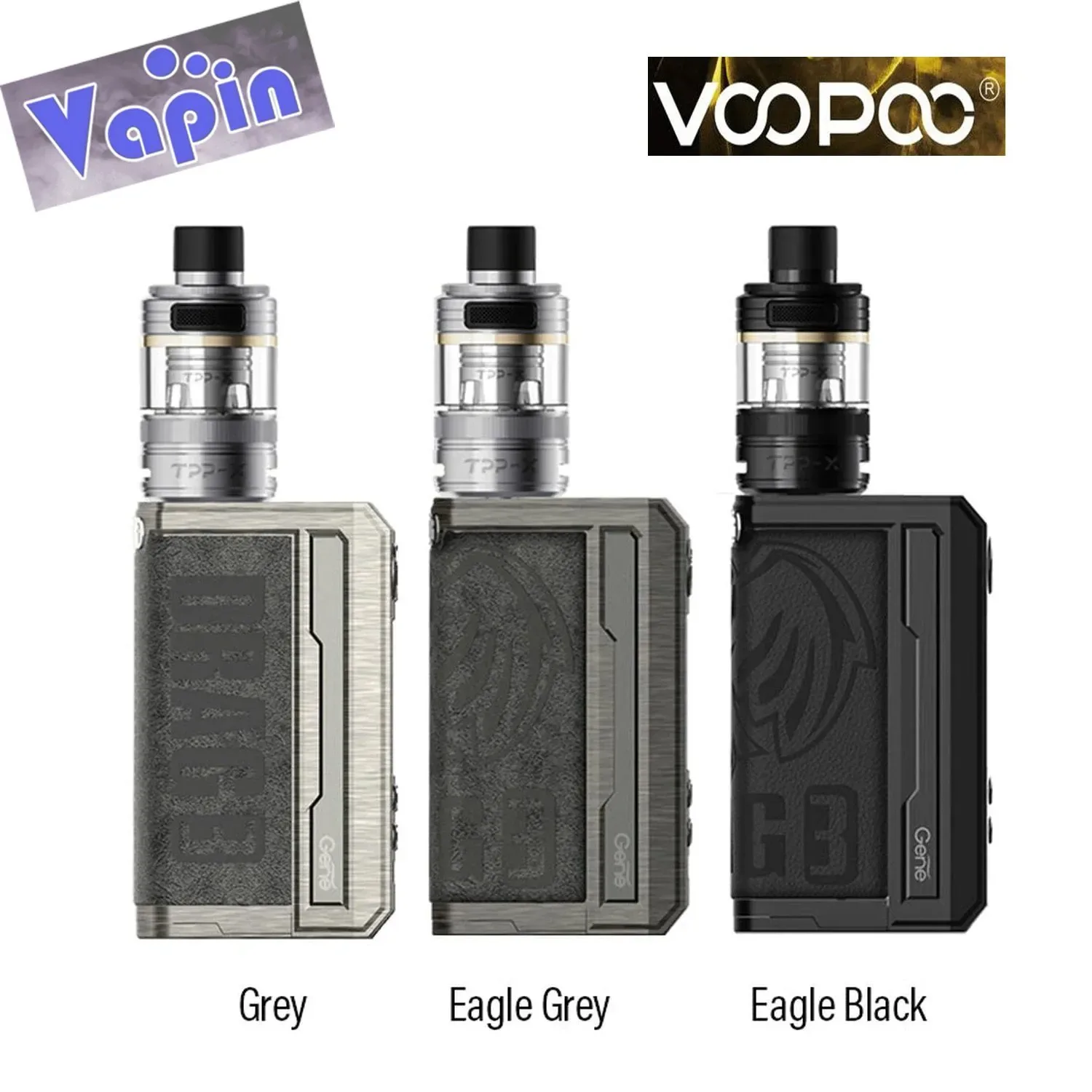 Drag 3 Tpp-X kit de vapeo.177w. Atomizador TPP-X (2 baterias 18650) de Voopoo. Color Eagle Grey - Image 2