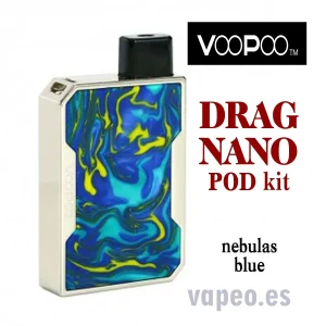 Drag Nano Pod kit de vapeo 750mA (color nebulas blue) de VOOPOO