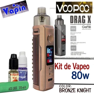 Drag X Kit de Vapeo Pod Mod (con batería 18650) Color BRONZE KNIGHT de Voopoo