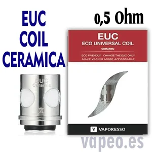 EUC 0.5 Ohm Coil. Resistencia Ceramica de Vaporesso