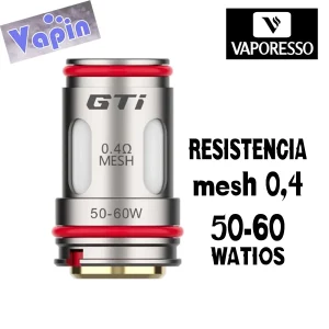 Gti Resistencia Itank 0,4 ohm (50-60w) de Vaporesso (unidad)