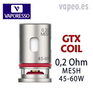 GTX Mesh Coil 0,2 ohms (45-60W) Resistencia VAPORESSO