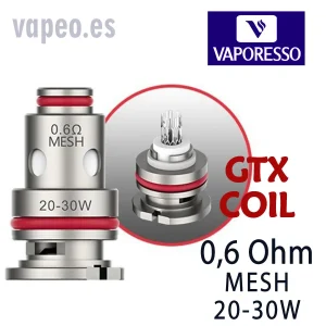 GTX Mesh Coil 0,6 ohms (20-30W) Resistencia VAPORESSO