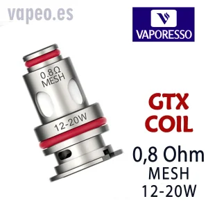 GTX Mesh Coil 0,8 ohms (12-20W) Resistencia VAPORESSO