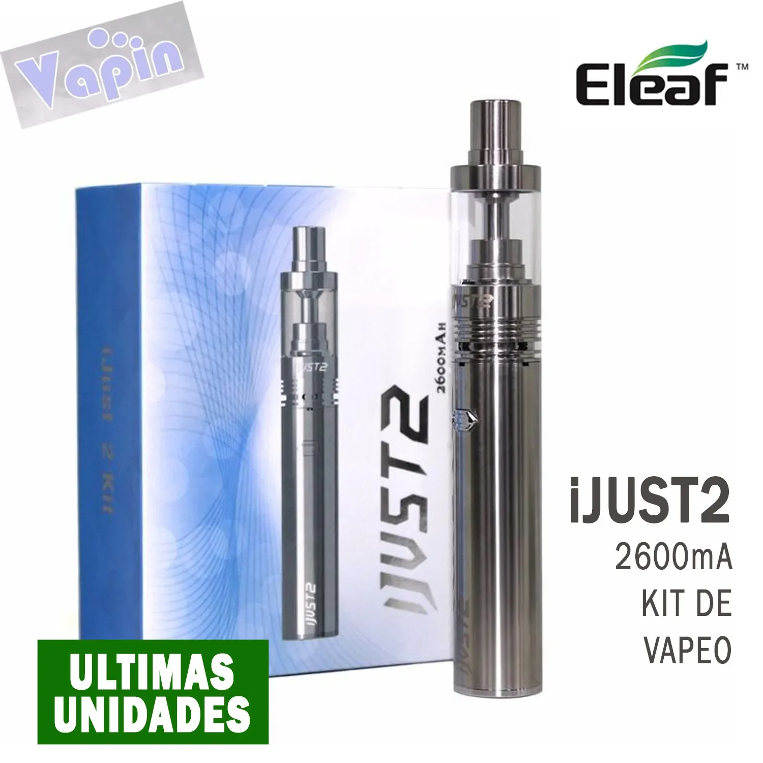 Ijust2 Kit de Vapeo 2600mA (Silver) de Eleaf - Image 2
