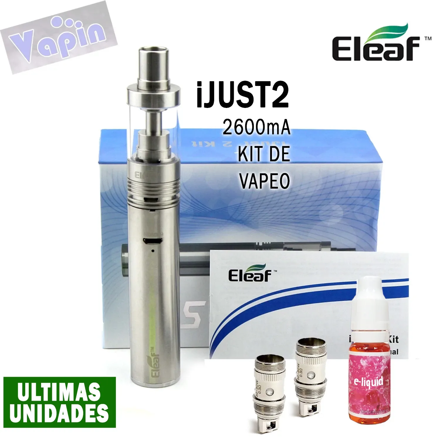 Ijust2 Kit de Vapeo 2600mA (Silver) de Eleaf