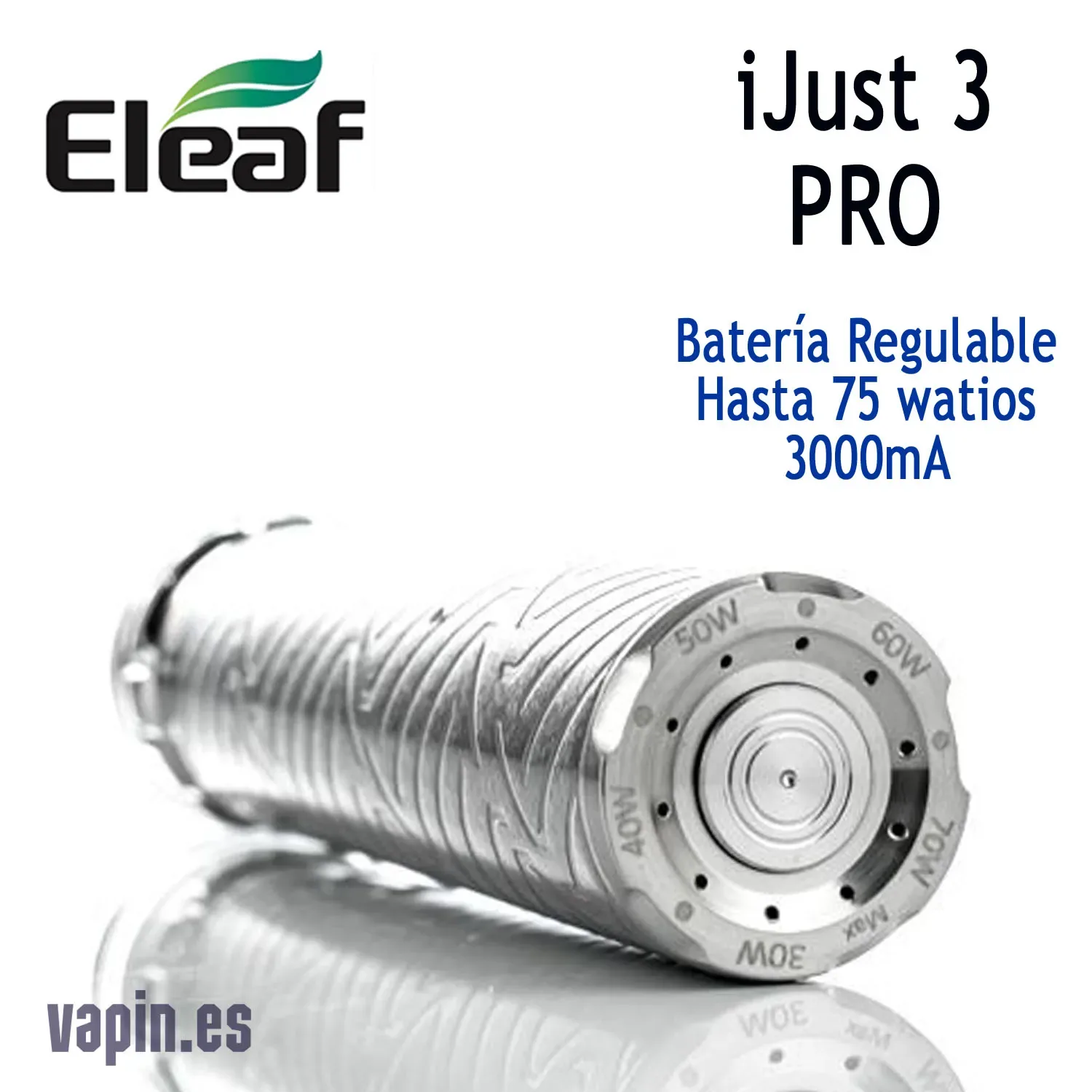 Ijust3 Pro 3000 mA 75w Batería Regulable (Plata) Eleaf - Image 2