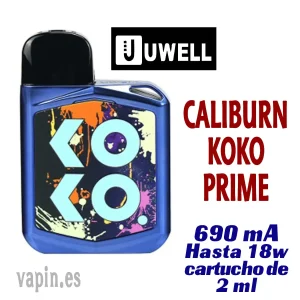 Koko Prime Pod kit de vapeo 18w 690 mA (Color Azul) de UWELL