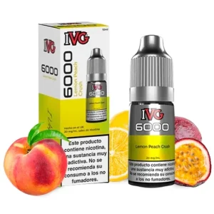 Lemon Peach Crush 10ml | 6000 Salt | IVG