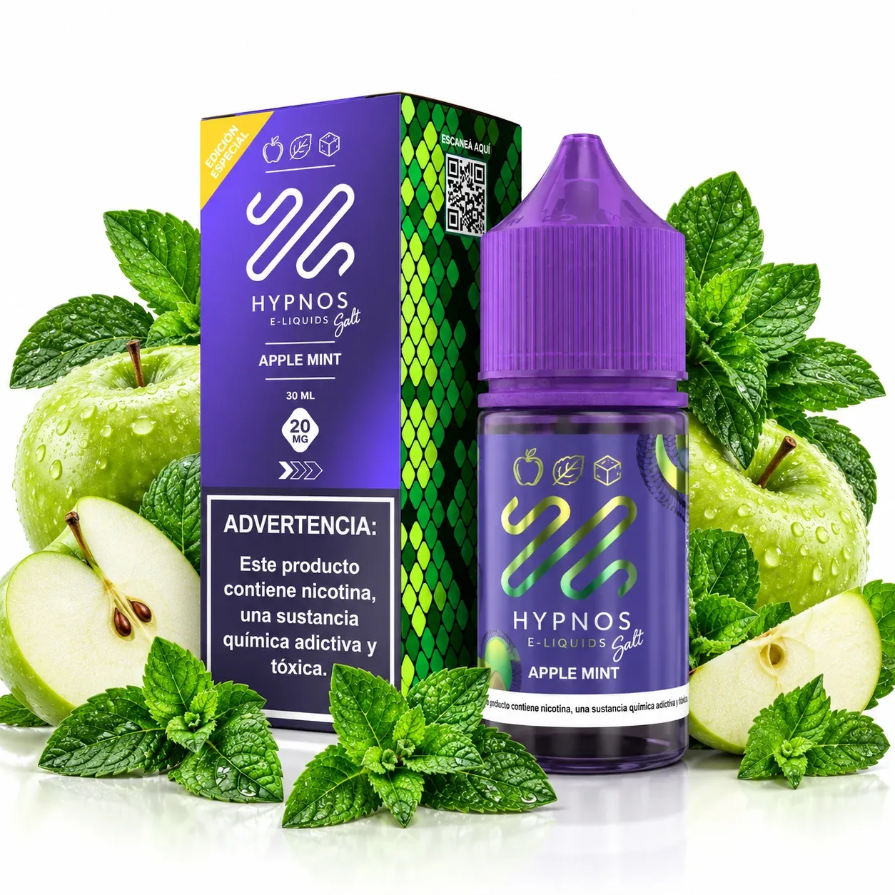 Líquido Hypnos Salt Nic Apple Mint 30ml