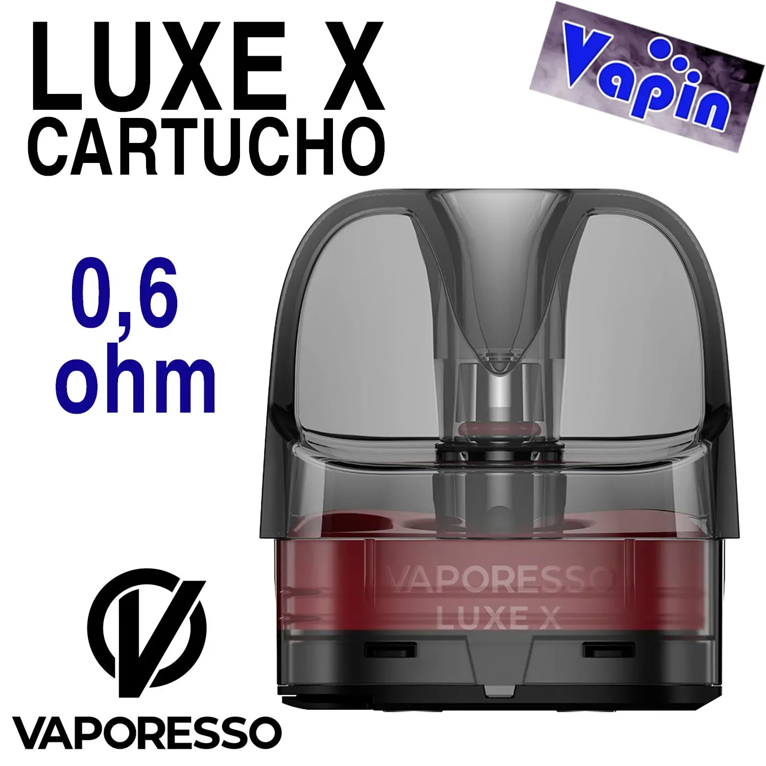 luxe X Cartucho 0.6 ohms 2ml Pod Repuesto de Vaporesso
