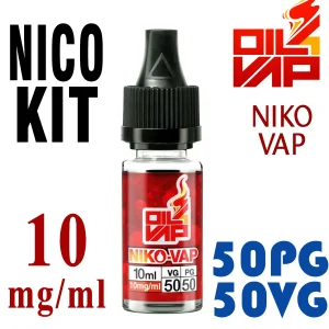 NICO KIT 10mg 50pg/50vg niko vap 10ml Oil4vap