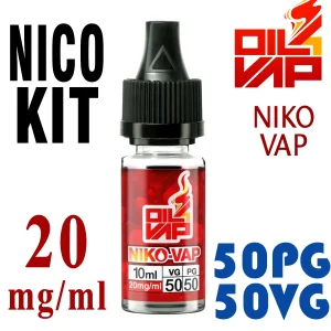 NICO KIT 20mg 50pg/50vg niko vap 10ml Oil4vap