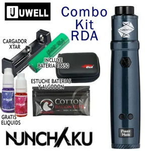 Nunchaku Rda COMBO PACK Kit de Vapeo (Color Navy Blue) de UWELL