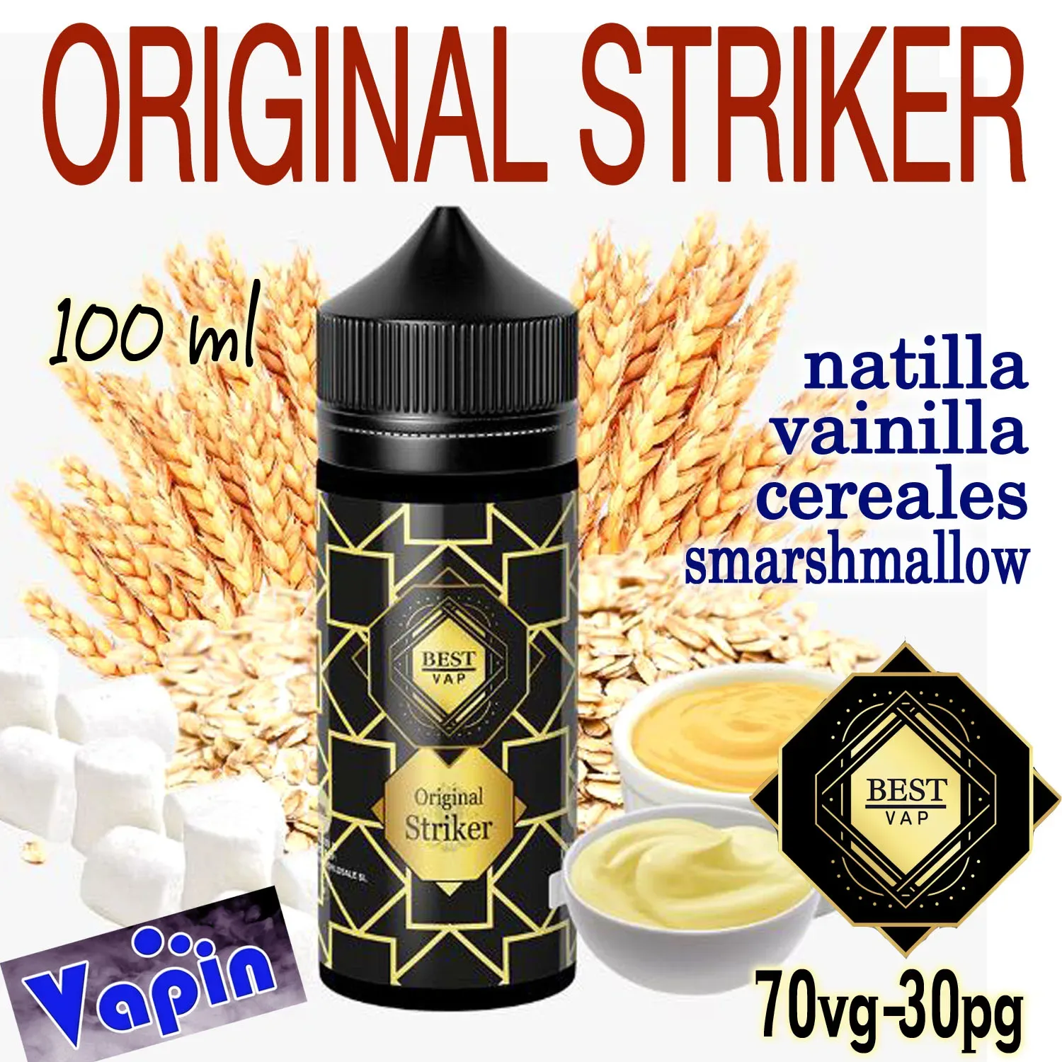Original Striker (Original 2.0) (Natillas,vainilla,cereales y marshmallow) 100ml BEST VAP Eliquid - Image 2