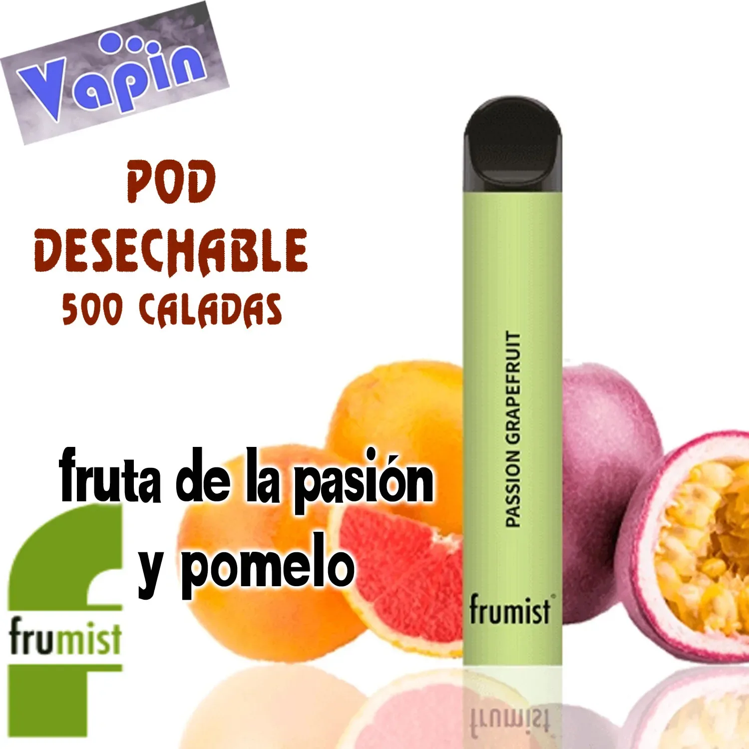 Passion Grapefruit Pod Desechable (Fruta pasion y pomelo) 20mg 2ml de Frumist
