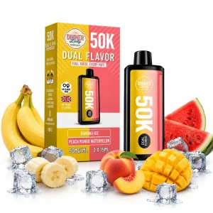 Pod descartable Dinner Lady Banana Ice / Peach Mango Watermelon 50K Dual Flavor