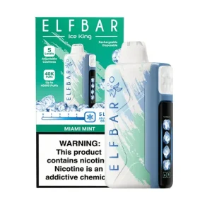 Pod descartable ElfBar Ice King 40000 Puffs Miami Mint