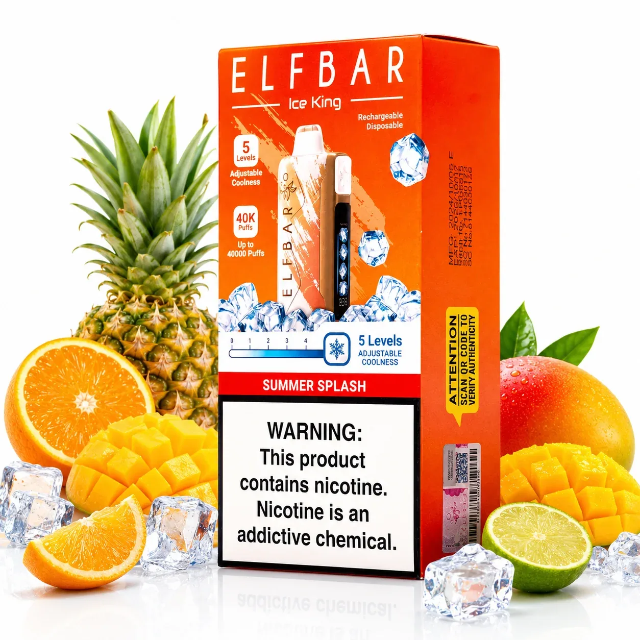 Pod descartable ElfBar Ice King 40000 Puffs Summer Splash