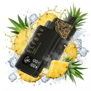 Pod descartable ElfBar TE30000 Puffs Black Gold Pineapple Ice