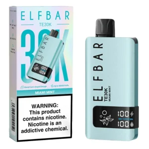 Pod descartable ElfBar TE30000 puffs Miami Mint