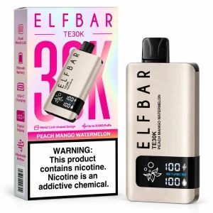 Pod descartable ElfBar TE30000 puffs Peach Mango Watermelon