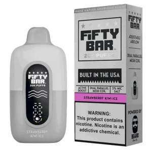 Pod descartable Fifty Bar 20000 puffs Strawberry Kiwi Ice (origen USA)