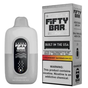 Pod descartable Fifty Bar 20000 puffs Strawberry Watermelon Ice (origen USA)