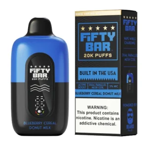 Pod descartable Fifty Bar Black Series Blueberry Cereal Donut Milk 20000 puffs (origen USA)