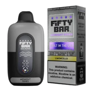 Pod descartable Fifty Bar Midnight Series 20000 puffs Lemoncello (origen USA)
