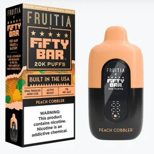 Pod descartable Fifty Bar Peach Cobbler 20000 puffs (origen USA)