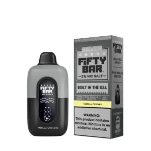 Pod descartable Fifty Bar Silver Series Vanilla Custard 20000 puffs 2% (origen USA)