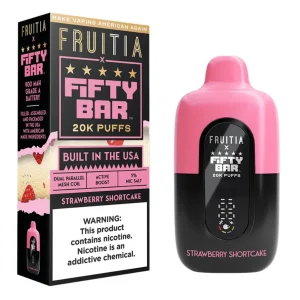 Pod descartable Fifty Bar Strawberry Shortcake 20000 puffs (origen USA)
