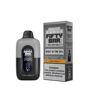 Pod descartable Fifty Bar V2 20000 puffs Gold Tobacco 2% (origen USA)