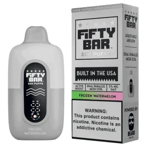 Pod descartable Fifty Bar White Series 20000 puffs Frozen Watermelon (origen USA)