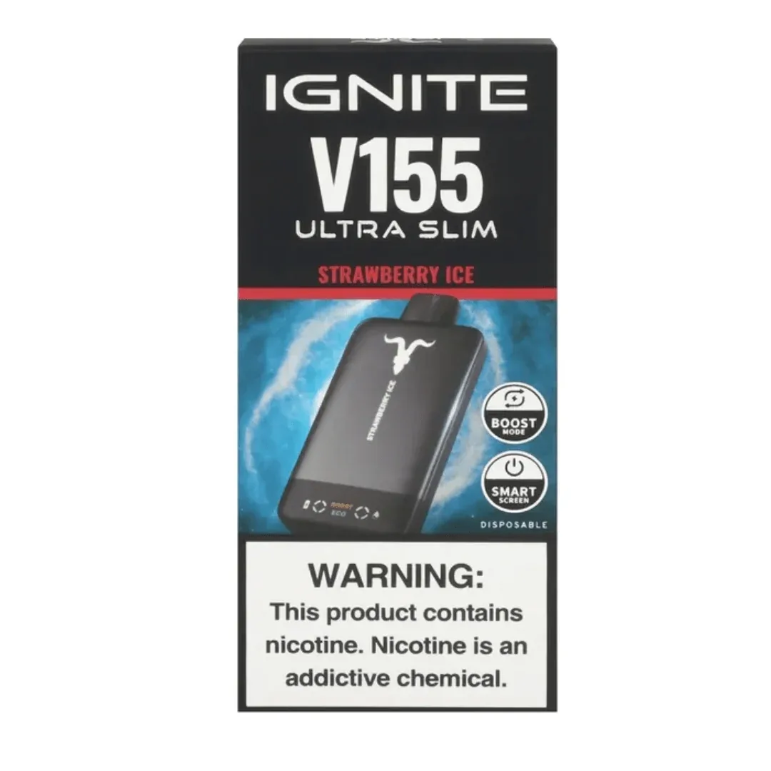 Pod descartable Ignite V155 Ultra Slim 15500 Puffs Strawberry Ice - Image 2